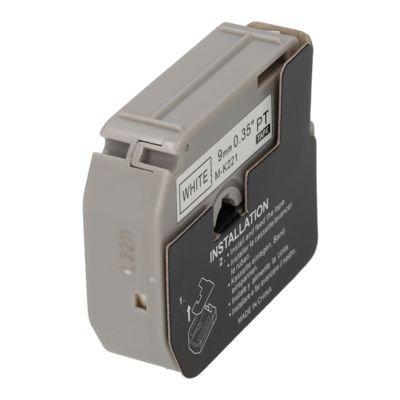 Schriftband kompatibel mit Brother M-K221 - (9 mm) - Schwarz auf weiß