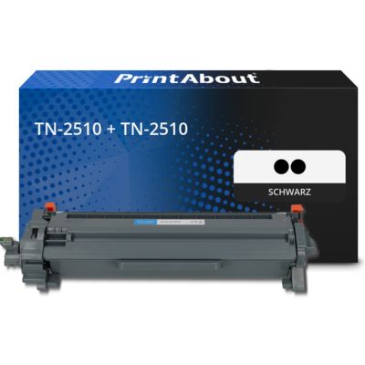 Toner kompatibel mit Brother TN-2510 + TN-2510 - Schwarz - Multipack