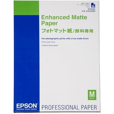 Epson S042095 Enhanced Matte Paper 192 gram A2 (50 vel) - Fotopapier