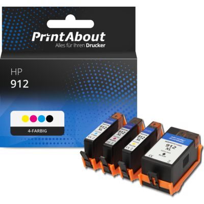 Druckerpatrone kompatibel mit HP 912 (3YL77/78/79/80AE) - 4-farbig - Multipack