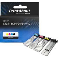 Druckerpatrone kompatibel mit Epson C13T11C14/24/34/440 - 4-farbig - Multipack