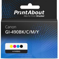 Druckerpatrone kompatibel mit Canon GI-490BK/C/M/Y - 4-farbig - Multipack