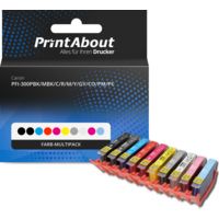 Haushalt Canon PFI-300PBK/MBK/C/R/M/Y/GY/CO/PM/PC Tintenpatrone 10-Farben Multipack