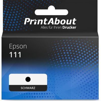 Druckerpatrone kompatibel mit Epson 111 (C13T03M140) - Schwarz