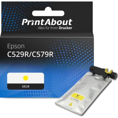 Druckerpatrone kompatibel mit Epson C529R/C579R  (T01D400) - Gelb - Extra hohe Kapazität