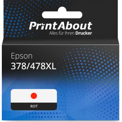 Druckerpatrone kompatibel mit Epson 378/478XL (C13T04F54010) - Rot - Hohe Kapazität