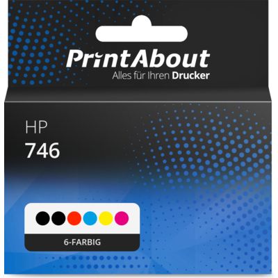 Druckerpatrone kompatibel mit HP 746 (P2V78/79/80/81/82/83A) - 6-farbig - Multipack