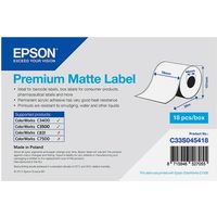 Epson C33S045418 Premium Matte (76mm x 35m) - (Doorlopende rol) - Weiß - Etikett