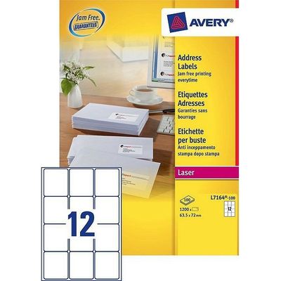 Avery L7164-100 - 63,5 x 72 mm - Aufkleberbogen