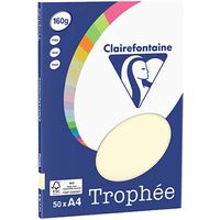 Clairefontaine Creme A4 Farbiges Papier 160 g/m² (50 Blatt)