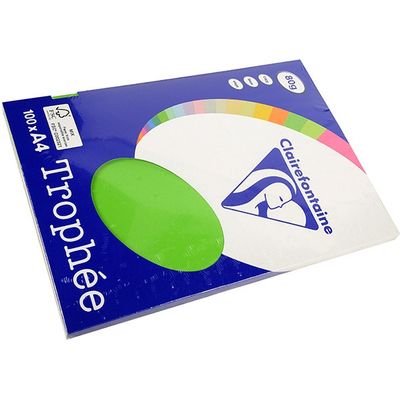 Clairefontaine Grasgrün A4 Farbiges Papier 80 g/m² (100 Blatt)