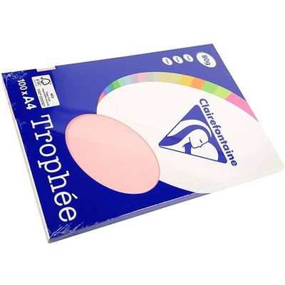 Clairefontaine Rosa A4 Farbiges Papier 80 g/m² (100 Blatt)