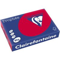 Clairefontaine Kirschrot A4 Farbiges Papier 80 g/m² (500 Blatt)
