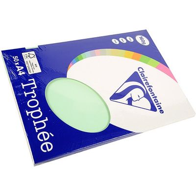 Clairefontaine Grün A4 Farbiges Papier 160 g/m² (50 Blatt)