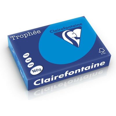 Clairefontaine Karibik blau A4 Farbiges Papier 160 g/m² (250 Blatt)