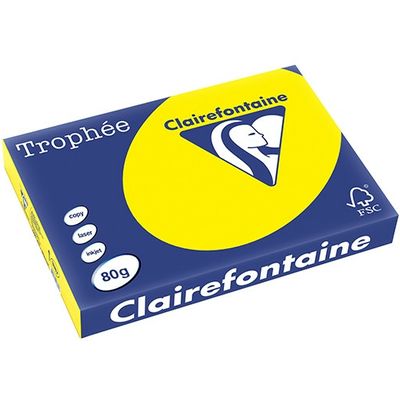 Clairefontaine Sonnenuntergang Gelb A3 Farbiges Papier 80 g/m² (500 Blatt)