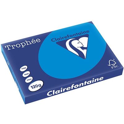 Clairefontaine Karibik blau A3 Farbiges Papier 120 g/m² (250 Blatt)
