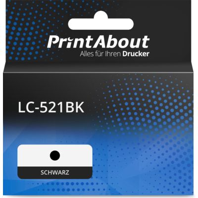 Druckerpatrone kompatibel mit Brother LC-521BK - Schwarz