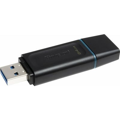 Kingston 64GB USB3.2 Gen 1 DataTraveler Exodia (Black + Teal) - USB-Stick