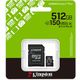 Kingston 512GB microSDXC Canvas Select Plus Gen3 150MB/s A1 Card + Adapter - SD-Karte