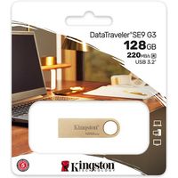 Kingston 128GB 220MB/s Metal USB 3.2 Gen 1 DataTraveler SE9 G3 - USB-Stick