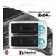 Kingston 64GB USB3.2 Gen 1 DataTraveler Exodia (Black + Teal) - 2x - USB-Stick