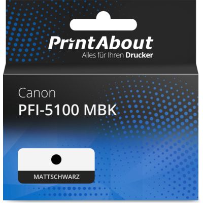 Druckerpatrone kompatibel mit Canon PFI-5100 MBK - Mattschwarz