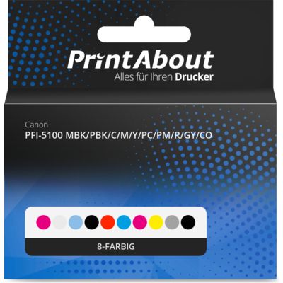 PFI-5100 MBK/PBK/C/M/Y/PC/PM/R/GY/CO Multipack 10 Farben