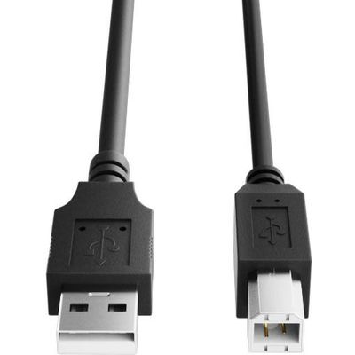 PrintAbout USB Printerkabel zwart (5 meter) USB 2.0 - USB-Kabel